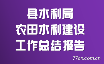 ��ˮ����ũ��ˮ�����蹤���ܽᱨ��