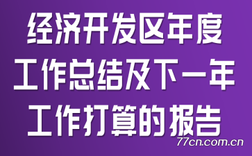 经济开发区年度工作总结及下一年工作打算的报告
