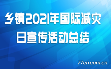 乡镇2021年国际减灾日宣传活动总结