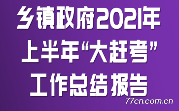 乡镇政府2021年上半年“大赶考”工作总结报告