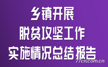 乡镇开展脱贫攻坚工作实施情况总结报告